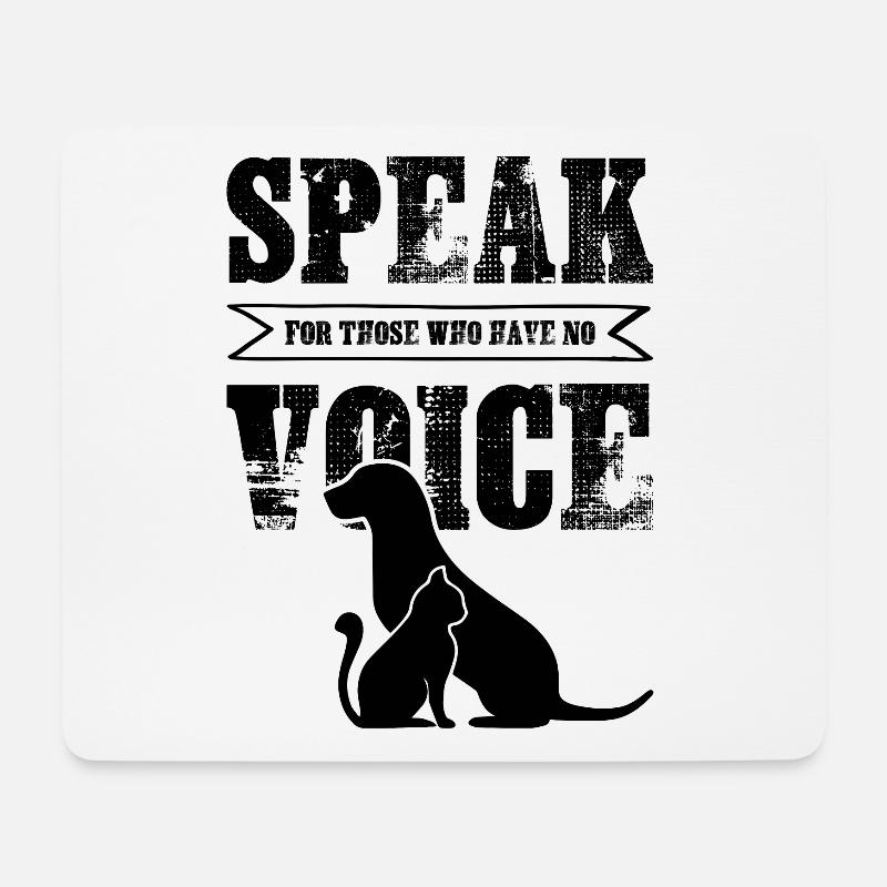 hund katze tierschutz - Mousepad (Querformat) - Weiß