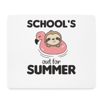 schools out for summer faultier lustige Tiere - Mouse Pad (horizontal) - white - Front