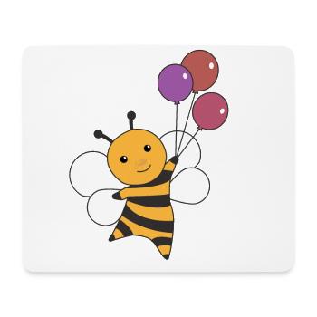 Biene sumsi Luftballons lustige Tiere Honigbiene - Mousepad (Querformat) - Weiß - Vorne