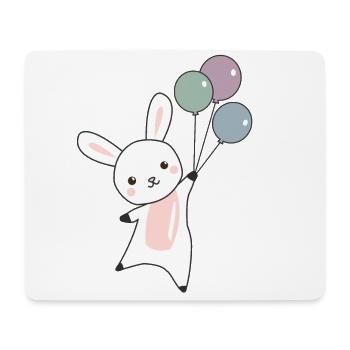 flies balloons top cute animals for children - Mouse Pad (horizontal) - white - Front