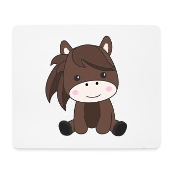 Horse sweet pony horses rider children - Mouse Pad (horizontal) - white - Front