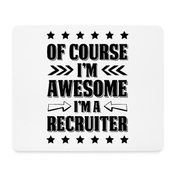 awesome recruiter - Mouse Pad (horizontal) - white - Front