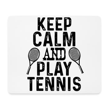 keep calm tennis - Mouse Pad (horizontal) - white - Front