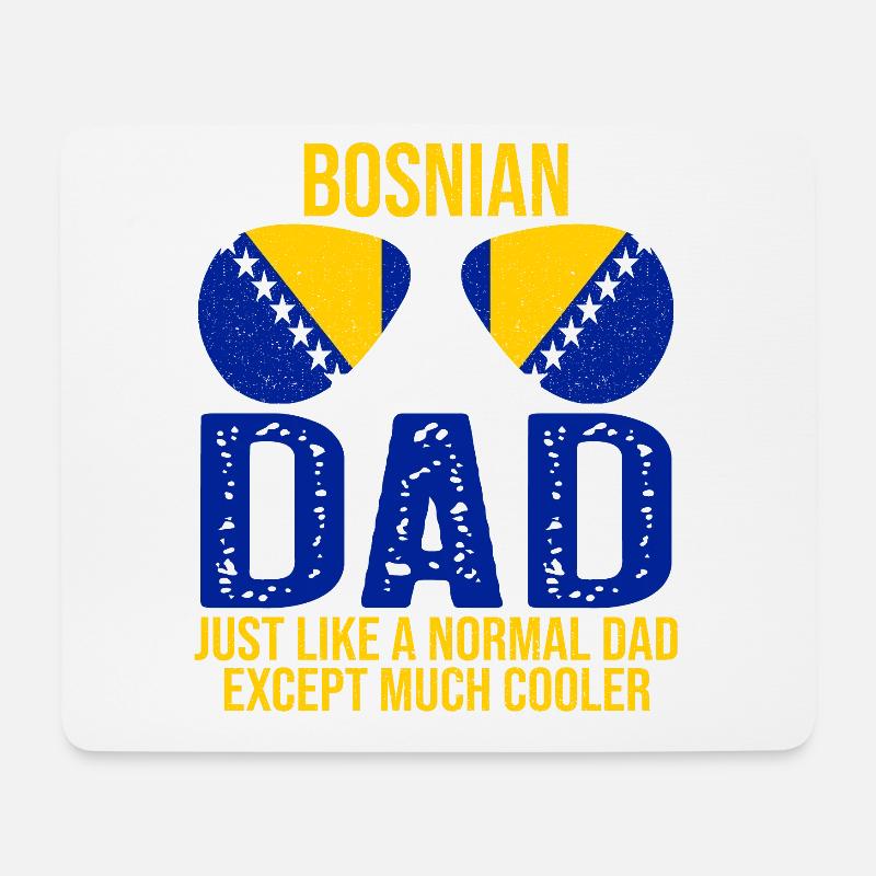 Bosnian Dad Bosnien Flagge Sonnenbrillen Vatertag - Mousepad (Querformat) - Weiß