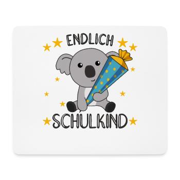 Endlich Schulkind Koala Schultüte Einschulung - Mousepad (Querformat) - Weiß - Vorne