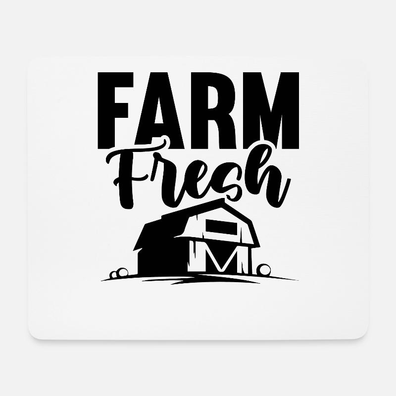 farm farmer - Mousepad (Querformat) - Weiß