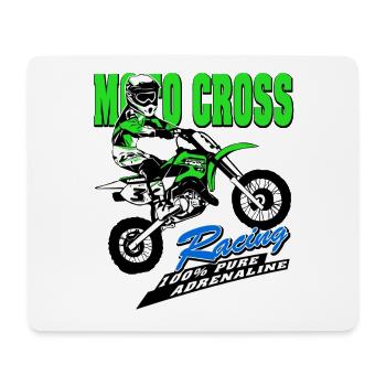 Enfants Motocross - KIDS MX - Tapis de souris (format paysage) - blanc - Devant