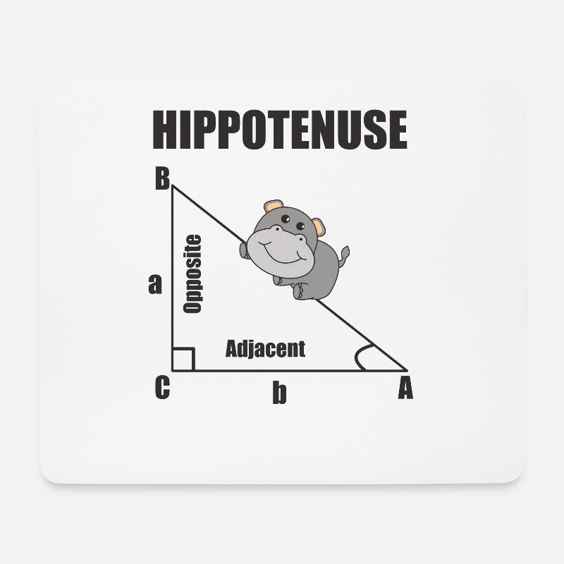 Nerd Geometrie Hippotenuse Hypotenuse Mathe - Mousepad (Querformat) - Weiß