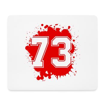 73 Zahl Klecks - Mousepad (Querformat) - Weiß - Vorne