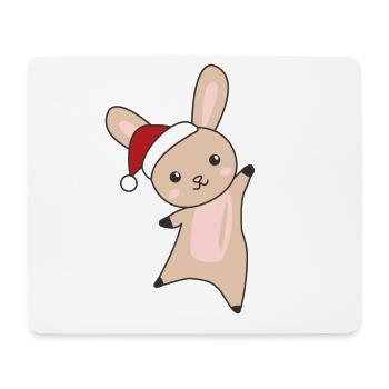 Rabbit Merry Christmas Winter Animals Rabbits - Mouse Pad (horizontal) - white - Front