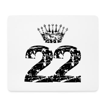 22 couronnes nombre - Tapis de souris (format paysage) - blanc - Devant