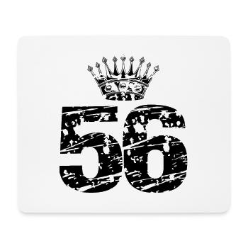 56 Number crown - Mouse Pad (horizontal) - white - Front