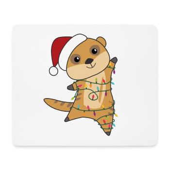 Meerkats Christmas Snow Winter Animals - Mouse Pad (horizontal) - white - Front