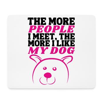 Ich hasse Menschen Ich liebe Hunde Hund Hündchen - Mousepad (Querformat) - Weiß - Vorne
