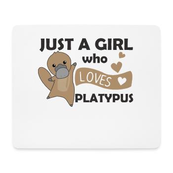 Seulement une fille qui aime les ornithorynques animaux doux - Tapis de souris (format paysage) - blanc - Devant