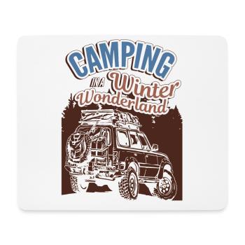 Camping In A Winter Wonderland Winter Vacation Camping - Mouse Pad (horizontal) - white - Front