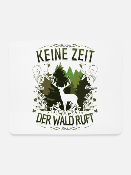 No time the forest calls deer autumn season - Mouse Pad (horizontal) - white