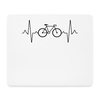 Bicycle Mountain Bike Heartbeat - Mouse Pad (horizontal) - white - Front