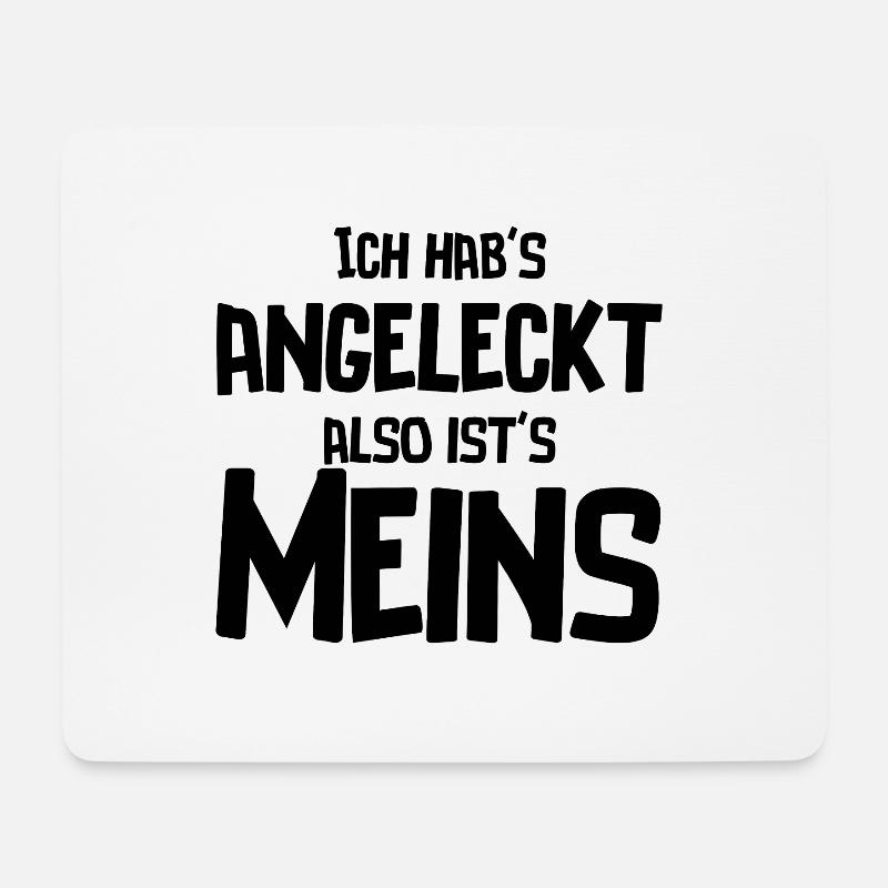 Ich habs angeleckt also ists meins - Mousepad (Querformat) - Weiß
