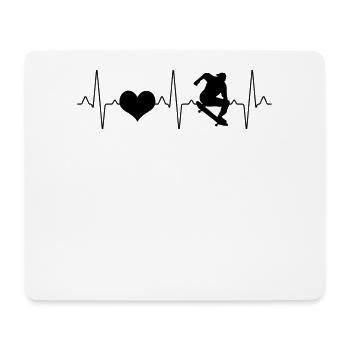 Skating Skating Heartbeat - Mouse Pad (horizontal) - white - Front