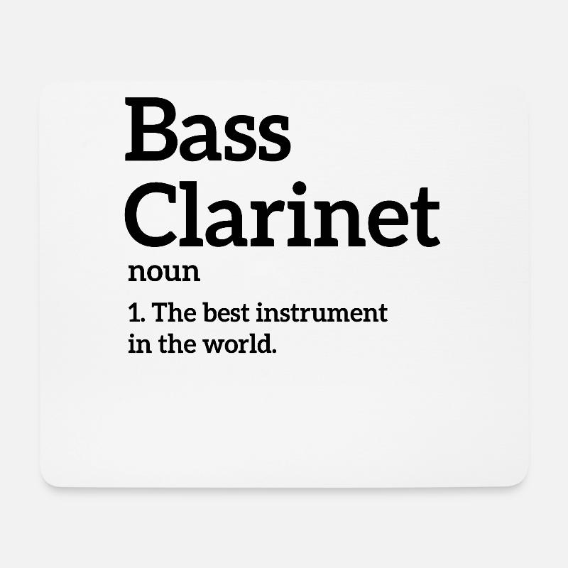 Definition Bassklarinette - Mousepad (Querformat) - Weiß