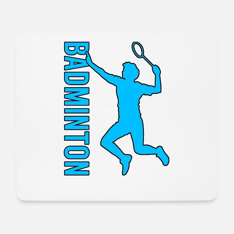 Badminton - Mousepad (Querformat) - Weiß