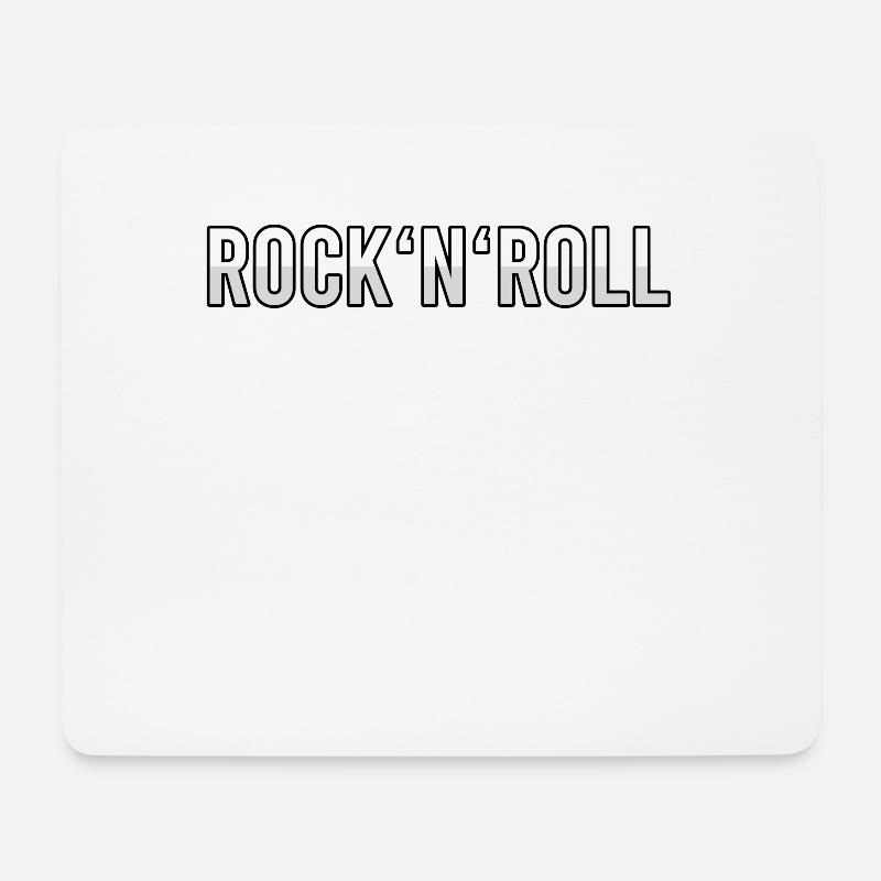 Rock n Roll - Mousepad (Querformat) - Weiß