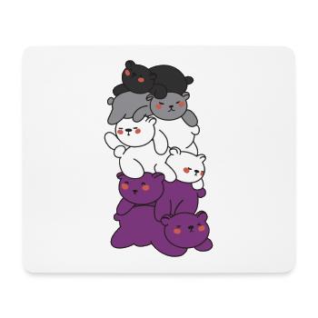 Asexual Flag Pride LGBTQ Bear cute animals - Mousepad (Querformat) - Weiß - Vorne