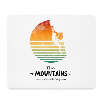 Les montagnes appellent l’escalade de bloc - Tapis de souris (format paysage) - blanc - Devant