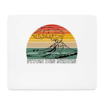 Piton des Neiges - Tapis de souris (format paysage) - blanc - Devant
