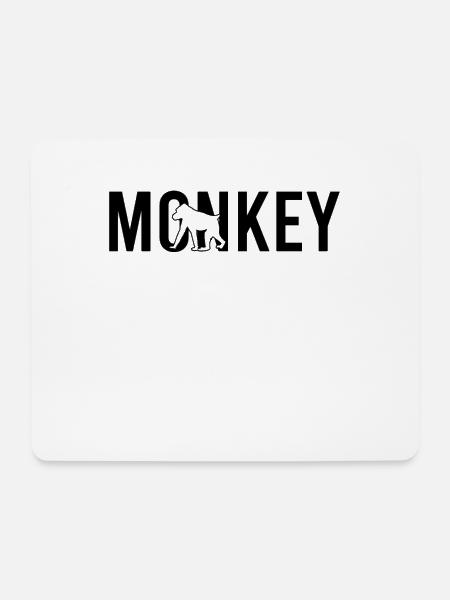 Affe monkey - Mousepad (Querformat) - Weiß
