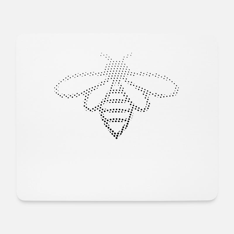 Biene - Mousepad (Querformat) - Weiß