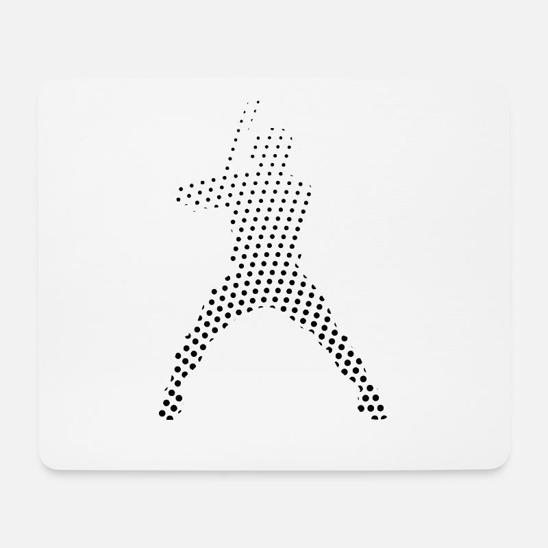Baseball Baseballer - Mousepad (Querformat) - Weiß