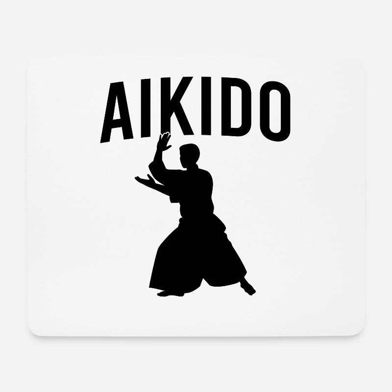 Aikido - Mousepad (Querformat) - Weiß