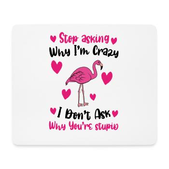 Flamingo Rose Flamant Flamant Rose Flamant Cadeau - Tapis de souris (format paysage) - blanc - Devant