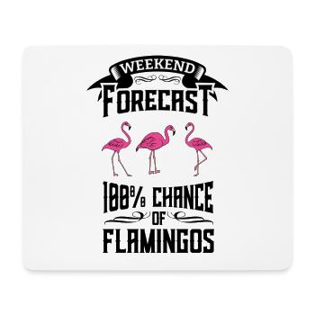 Flamingo Rose Flamant Flamant Rose Flamant Cadeau - Tapis de souris (format paysage) - blanc - Devant