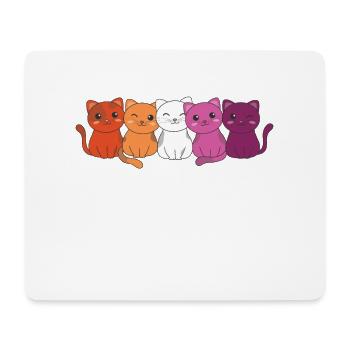 Lesbian Flag Gay Pride LGBTQ Katzen süße Katze - Mousepad (Querformat) - Weiß - Vorne