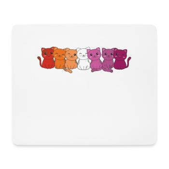 Lesbian Flag Gay Pride LGBTQ Katzen süße Katze - Mousepad (Querformat) - Weiß - Vorne