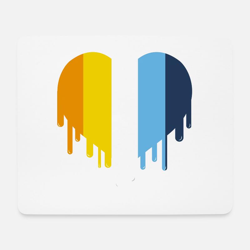 Tropfend Heart Aroace Pride - Mousepad (Querformat) - Weiß