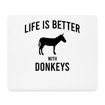 Esel Spruch - Mousepad (Querformat) - Weiß - Vorne