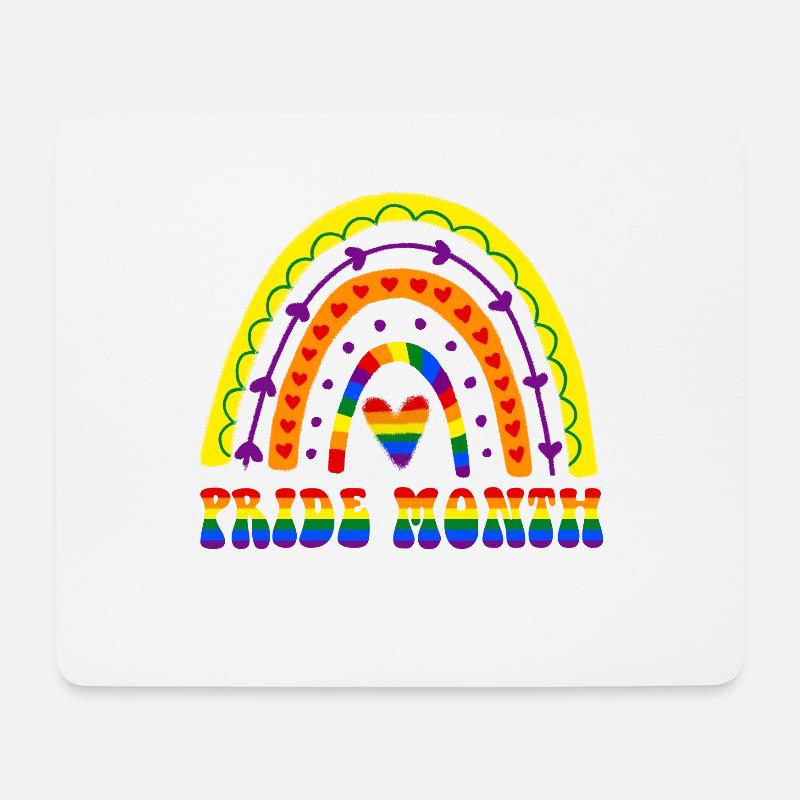 Happy Pride Month LGBT Pride Boho Rainbow - Mouse Pad (horizontal) - white