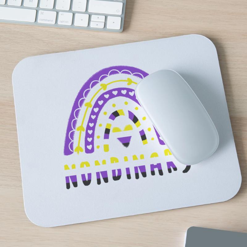 Nonbinary Pride Nonbinary Regenbogen Mousepad (Querformat)