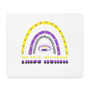 Boho Rainbow Happy Pride Mois Non binaire - Tapis de souris (format paysage) - blanc - Devant