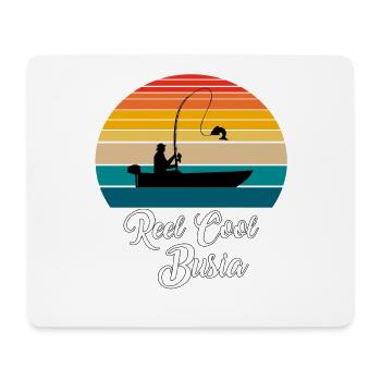 Reel Cool Busia Fishing Gifts - Mouse Pad (horizontal) - white - Front