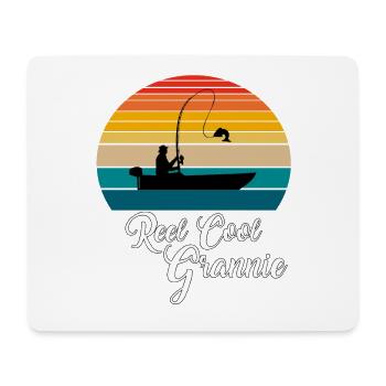 Reel Cool Grannie Fishing Gifts - Mousepad (Querformat) - Weiß - Vorne