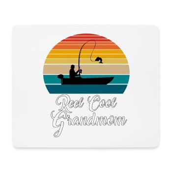 Reel Cool Grandmom Fishing Gifts - Mouse Pad (horizontal) - white - Front