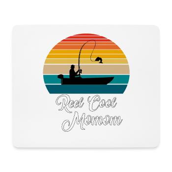 Reel Cool Momom Cadeaux de pêche - Tapis de souris (format paysage) - blanc - Devant