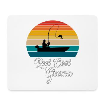 Reel Cool Geema Fishing Gifts - Mouse Pad (horizontal) - white - Front