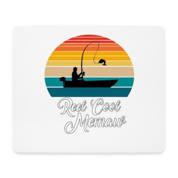 Reel Cool Memaw Fishing Gifts - Mouse Pad (horizontal) - white - Front