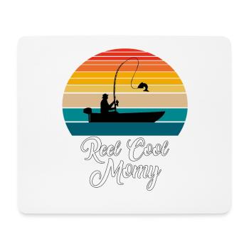 Cadeaux de pêche Reel Cool Momy - Tapis de souris (format paysage) - blanc - Devant